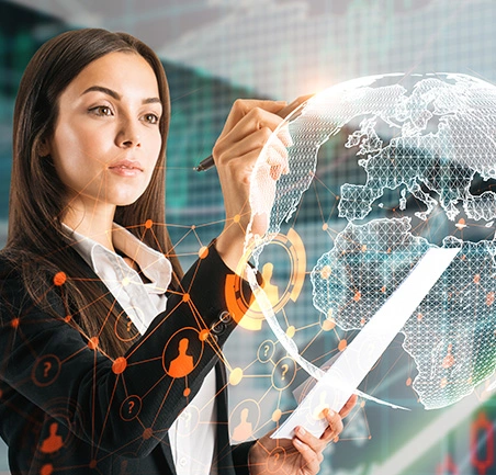 Especialización en Negocios Internacionales e Integración Económica 2 Profesional diseñando estrategias globales en la Especialización en Negocios Internacionales e Integración Económica de la Universidad de América