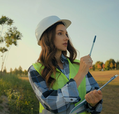 Ingeniera en campo realizando monitoreo para la maestría en ingeniería de yacimientos