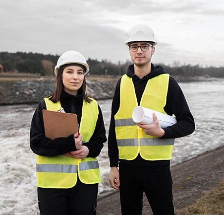 ingenieros en recuperación avanzada de hidrocarburos trabajando en campo